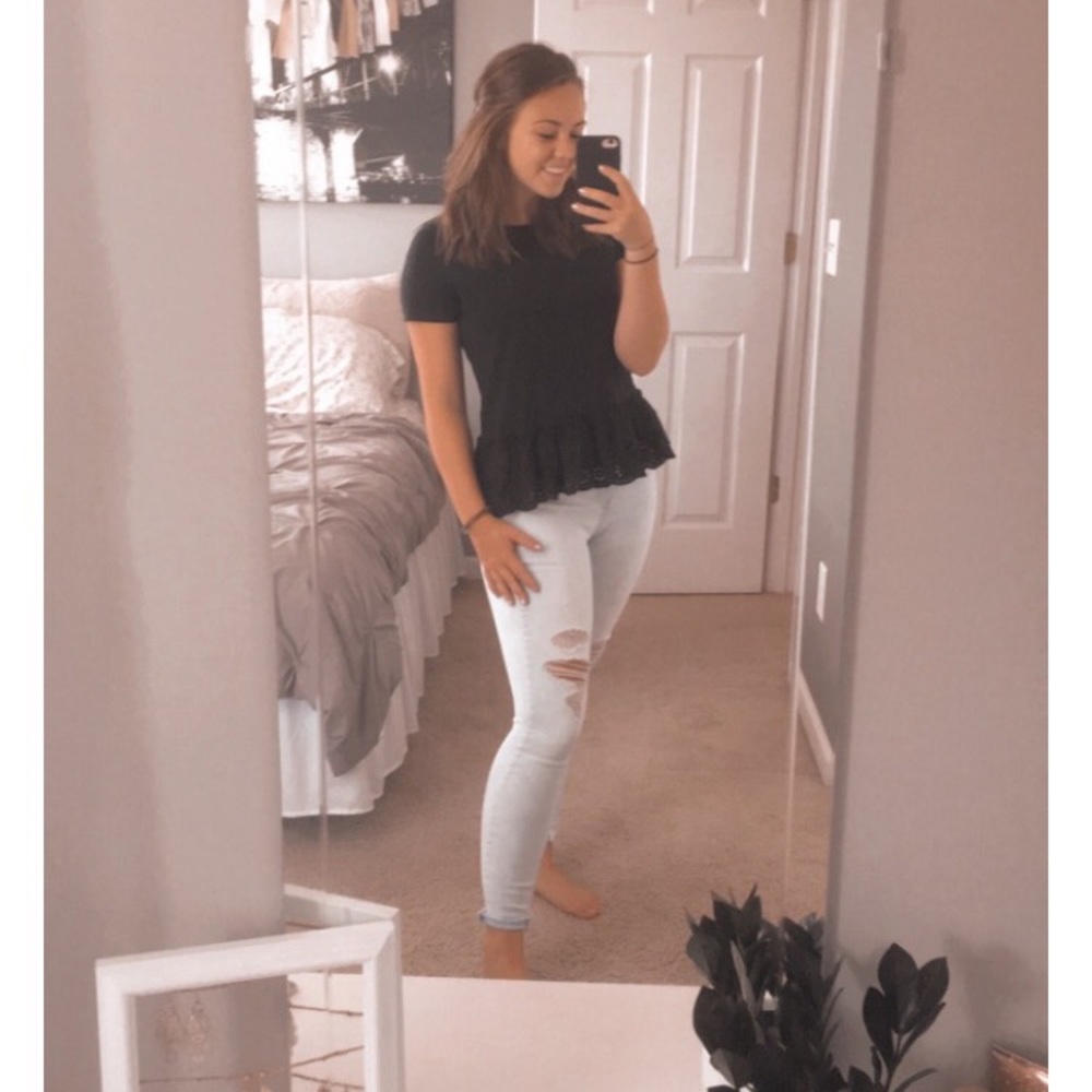 J.Crew Peplum tee